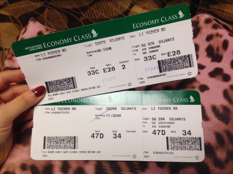 SIA flight christchurch bangkok