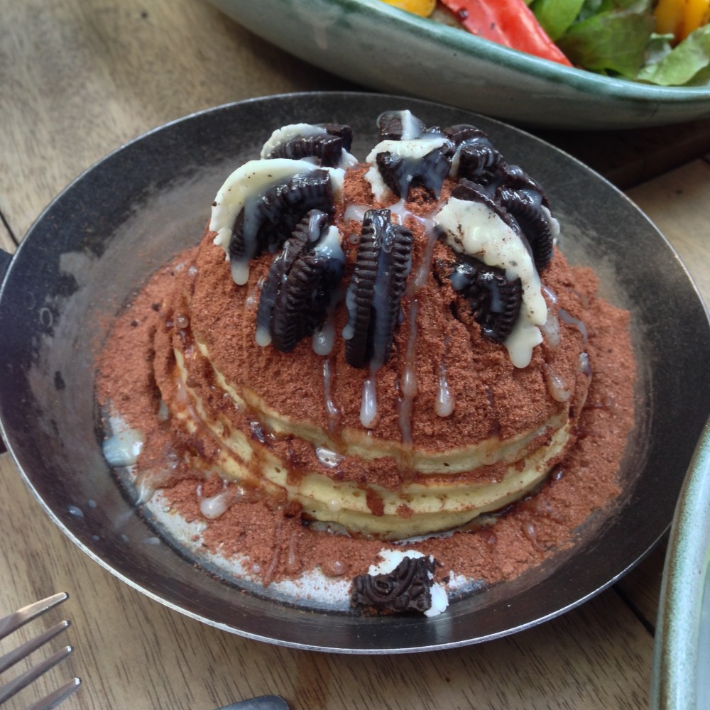 Ovaltine Volcano Pancakes