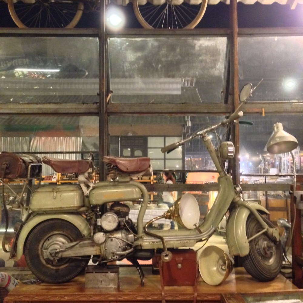 Vintage bikes...vespa?